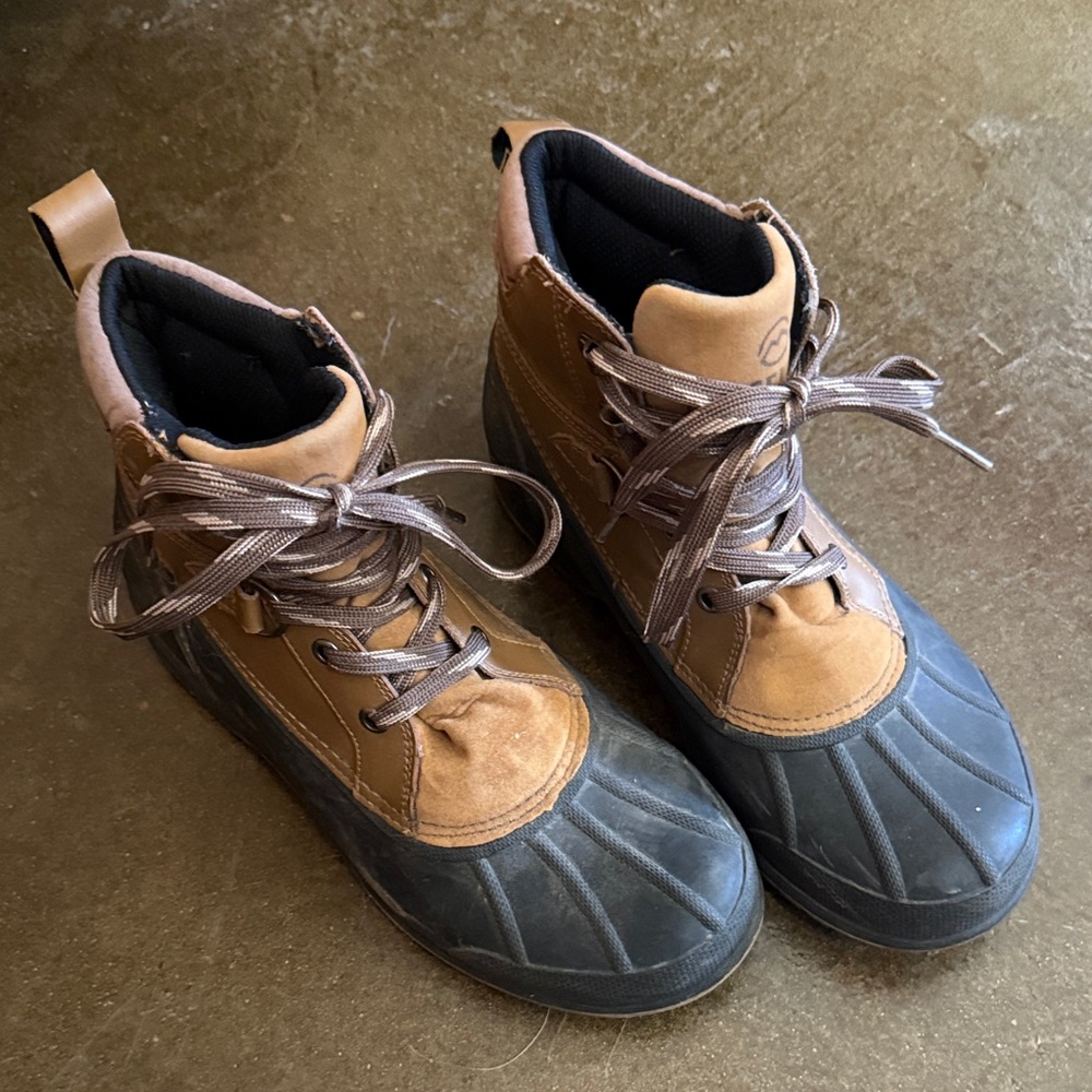 Men's Brown and Black Magellan Duck Boots